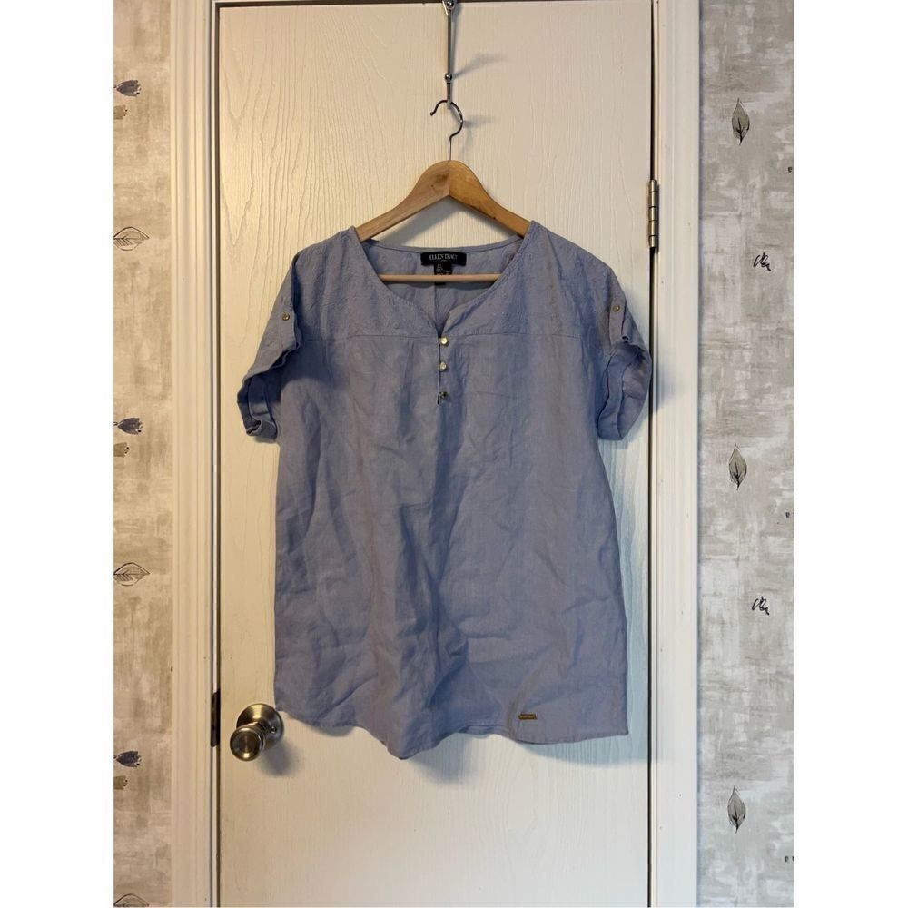 Ellen Tracy Linen Blouse